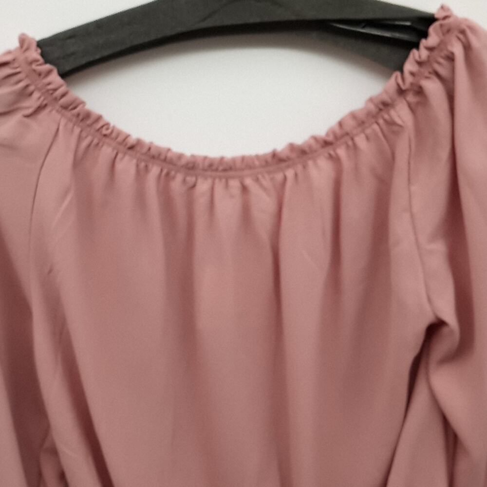 Available by Angela Fashion Women's New Pink Long Sleeve Crop Top Size Medium - Picture 10 of 14